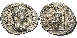 1 Денарий Римская империя (27BC-395) Серебро Гелиогабал (203-222)