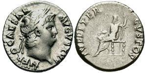 1 Денарий Римская империя (27BC-395) Серебро Нерон (37- 68)