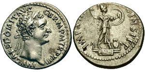 1 Денарий Римская империя (27BC-395) Серебро Домициан (51-96)