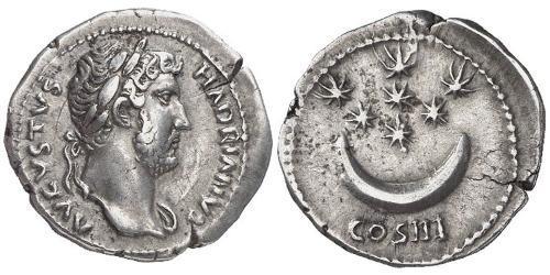 1 Денарий Римская империя (27BC-395) Серебро Адриан (76 - 138) 