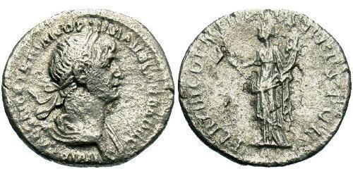 1 Денарий Римская империя (27BC-395) Серебро Траян (53-117)