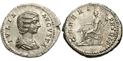 1 Денарий Римская империя (27BC-395) Серебро Юлия Домна (?-217)