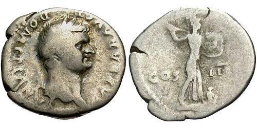 1 Денарий Римская империя (27BC-395) Серебро Домициан (51-96)