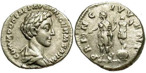 1 Денарий Римская империя (27BC-395) Серебро Коммод (161-192)