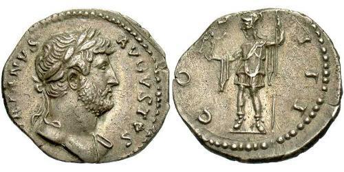 1 Денарий Римская империя (27BC-395) Серебро Адриан (76 - 138) 