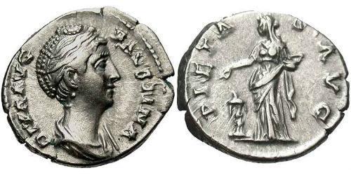 1 Денарий Римская империя (27BC-395) Серебро Фаустина Старшая(105-141)