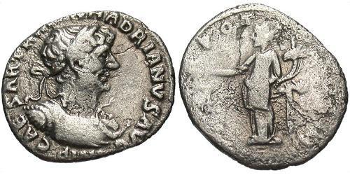 1 Денарий Римская империя (27BC-395) Серебро Адриан (76 - 138) 