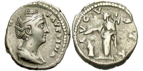 1 Денарий Римская империя (27BC-395) Серебро Фаустина Старшая(105-141)