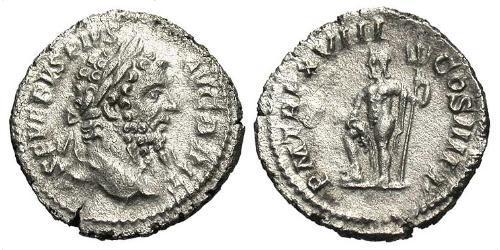 1 Денарий Римская империя (27BC-395) Серебро Септимий Север (145- 211)