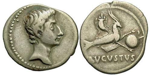 1 Денарий Римская империя (27BC-395) Серебро Октавиан Август (63BC- 14) 