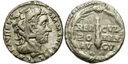 1 Денарий Римская империя (27BC-395) Серебро Коммод (161-192)