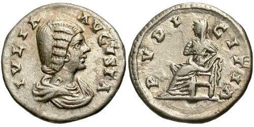 1 Денарий Римская империя (27BC-395) Серебро Юлия Домна (?-217)