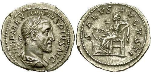 1 Денарий Римская империя (27BC-395) Серебро Максимин I (173-238)