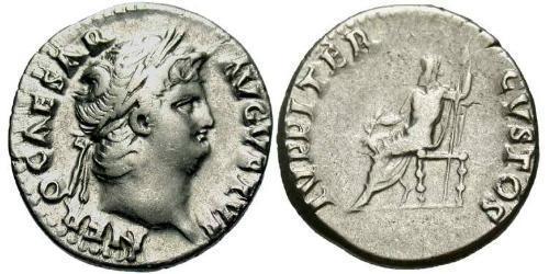 1 Денарий Римская империя (27BC-395) Серебро Нерон (37- 68)