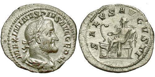 1 Денарий Римская империя (27BC-395) Серебро Максимин I (173-238)
