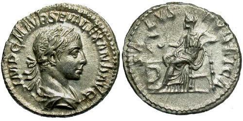1 Денарий Римская империя (27BC-395) Серебро Александр Север (208-235)