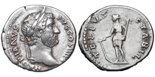 1 Денарий Римская империя (27BC-395) Серебро Адриан (76 - 138) 