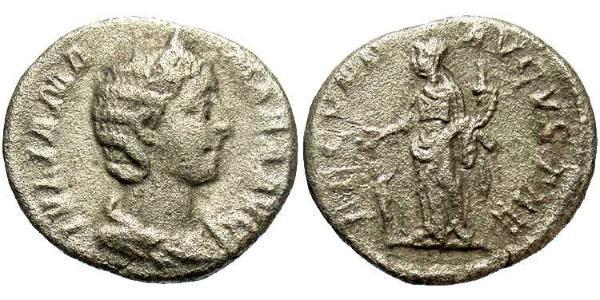 1 Денарий Римская империя (27BC-395) Серебро Julia Avita Mamaea (180-235)