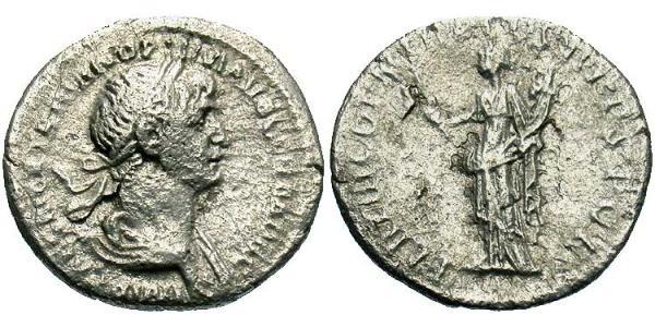 1 Денарий Римская империя (27BC-395) Серебро Траян (53-117)
