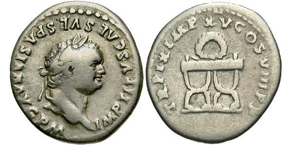 1 Денарий Римская империя (27BC-395) Серебро Тит (39-81)