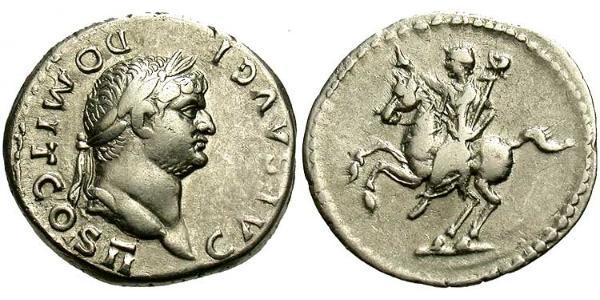 1 Денарий Римская империя (27BC-395) Серебро Домициан (51-96)