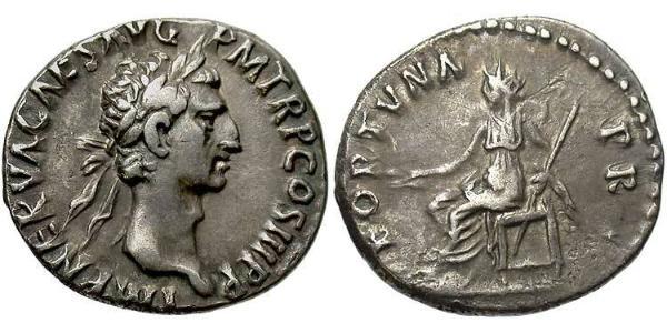 1 Денарий Римская империя (27BC-395) Серебро Нерва (30- 98)