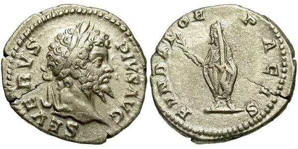 1 Денарий Римская империя (27BC-395) Серебро Септимий Север (145- 211)