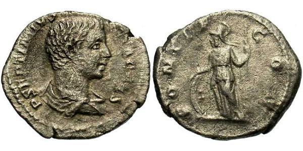 1 Денарий Римская империя (27BC-395) Серебро Гета (189-211)