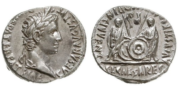 1 Денарий Римская империя (27BC-395) Серебро Октавиан Август (63BC- 14) 