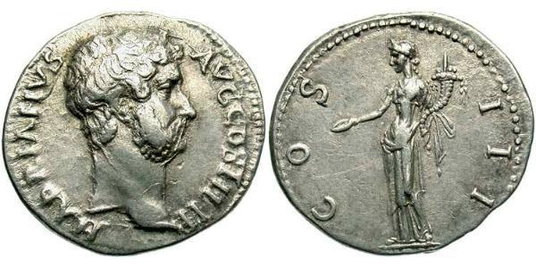 1 Денарий Римская империя (27BC-395) Серебро Адриан (76 - 138) 