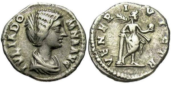 1 Денарий Римская империя (27BC-395) Серебро Юлия Домна (?-217)