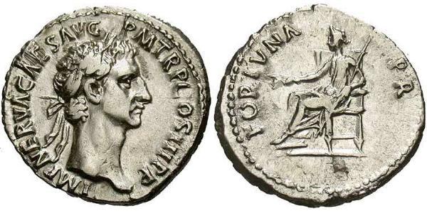 1 Денарий Римская империя (27BC-395) Серебро Нерва (30- 98)