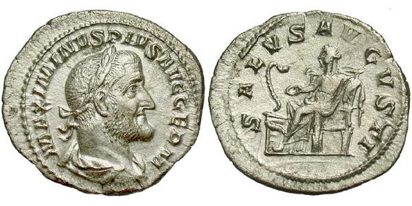 1 Денарий Римская империя (27BC-395) Серебро Максимин I (173-238)