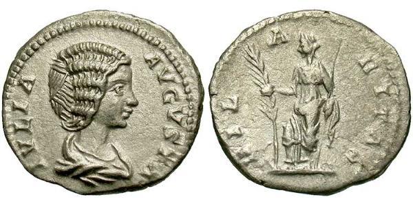 1 Денарий Римская империя (27BC-395) Серебро Юлия Домна (?-217)