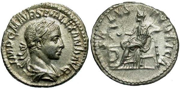1 Денарий Римская империя (27BC-395) Серебро Александр Север (208-235)