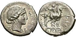 1 Денарий Римская республика (509BC-27BC) Серебро 
