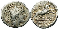 1 Денарий Римская республика (509BC-27BC) Серебро 