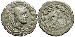 1 Денарий Римская республика (509BC-27BC) Серебро 