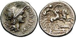 1 Денарий Римская республика (509BC-27BC) Серебро 