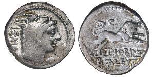 1 Денарий Римская республика (509BC-27BC) Серебро 