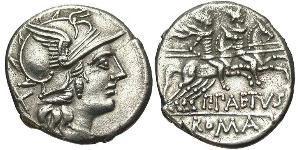 1 Денарий Римская республика (509BC-27BC) Серебро 