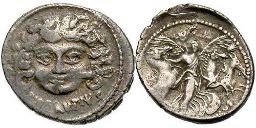 1 Денарий Римская республика (509BC-27BC) Серебро 