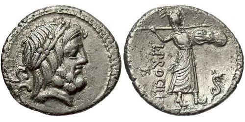1 Денарий Римская республика (509BC-27BC) Серебро 