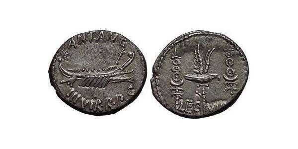 1 Денарий Римская республика (509BC-27BC) Серебро Марк Антоний (83BC-30BC)