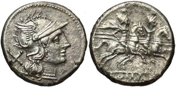 1 Денарий Римская республика (509BC-27BC) Серебро 