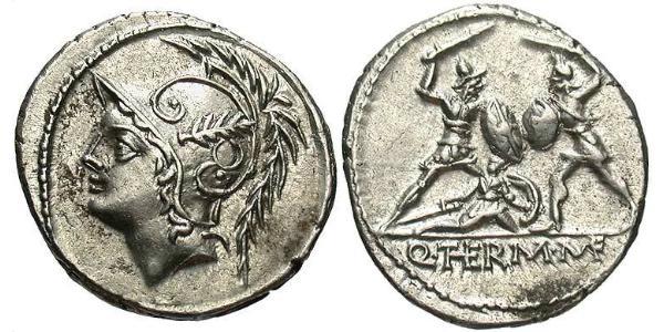 1 Денарий Римская республика (509BC-27BC) Серебро 