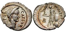 1 Денарій Римська республіка (509BC-27BC) Срібло Юлій Цезар (100BC- 44 BC)