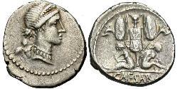 1 Денарій Римська республіка (509BC-27BC) Срібло Юлій Цезар (100BC- 44 BC)
