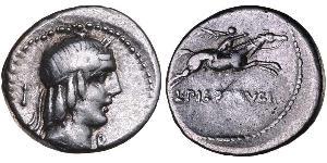 1 Денарій Римська республіка (509BC-27BC) Срібло 