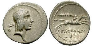 1 Денарій Римська республіка (509BC-27BC) Срібло 